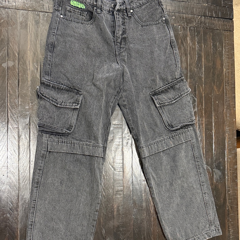 Empyre Charcoal Straight Leg Cargo Pants